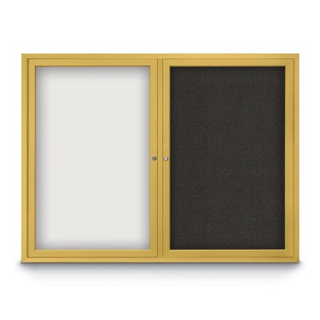 United Visual Products Corkboard, Cork/Bronze, 24" x 36" UV430H-BRONZE-CORK